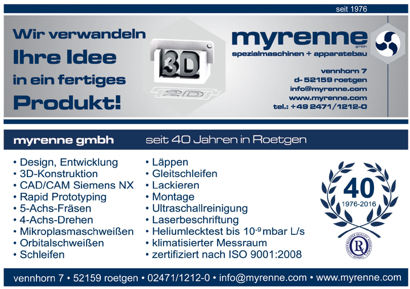 myrenne gmbh - spezialmaschinen + apparatebau